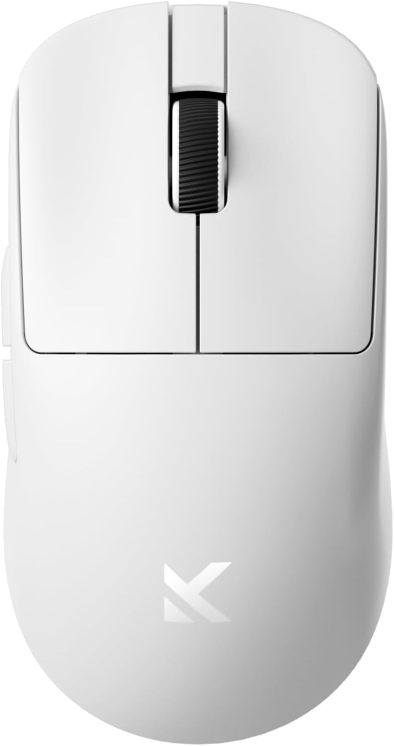 MCHOSE L7 Ultra Plus Wireless Gaming Mouse, PAW3950 42K Sensor, 500mAh, Wireless/Wired Dual 8K Polling, 46g Ultra-Light Weight, 2.4GHz RF/BT/Wired Tri-Mode Connection - White - Image 1